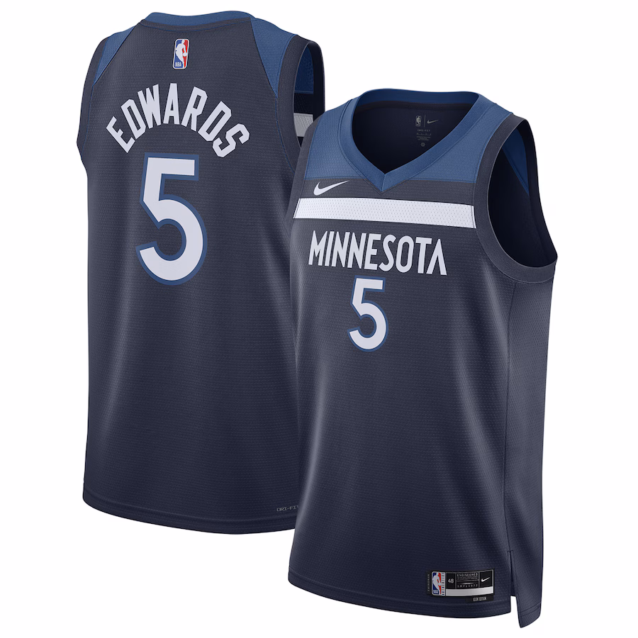 Unisex Minnesota Timberwolves Anthony Edwards Nike Navy Swingman Jersey - Icon Edition - ujerseystore