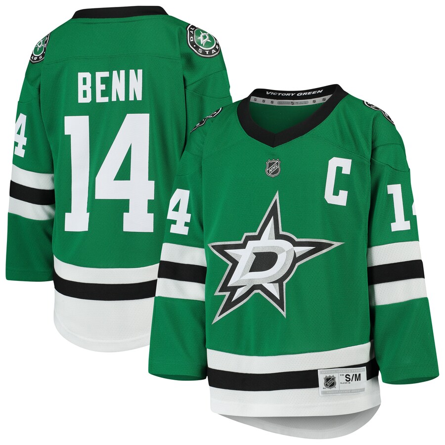 Youth Dallas Stars Jamie Benn Kelly Green Home Replica Player Jersey - ujerseystore