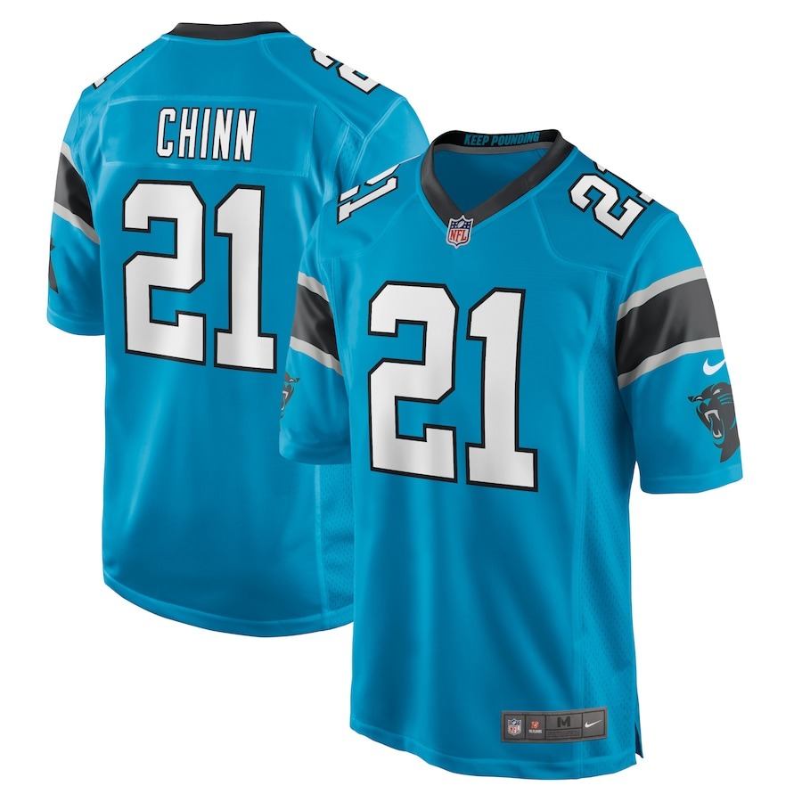 Men's Carolina Panthers Jeremy Chinn Nike Blue Game Jersey - ujerseystore