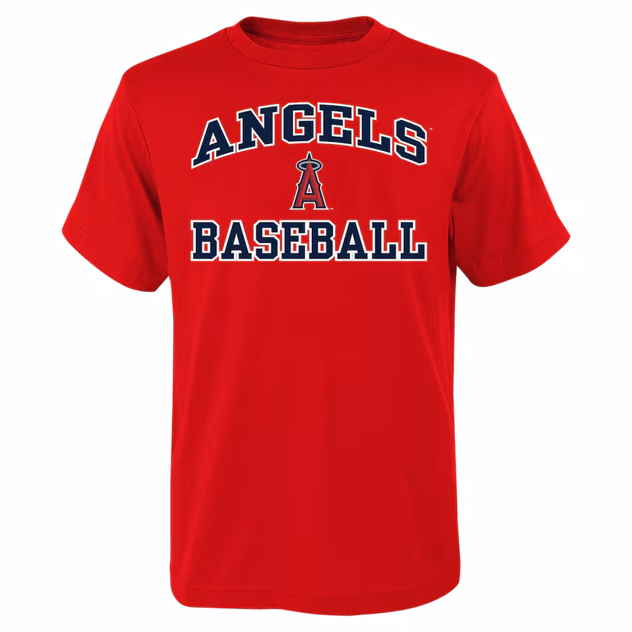 Youth Los Angeles Angels Red Heart & Soul T-Shirt - ujerseystore