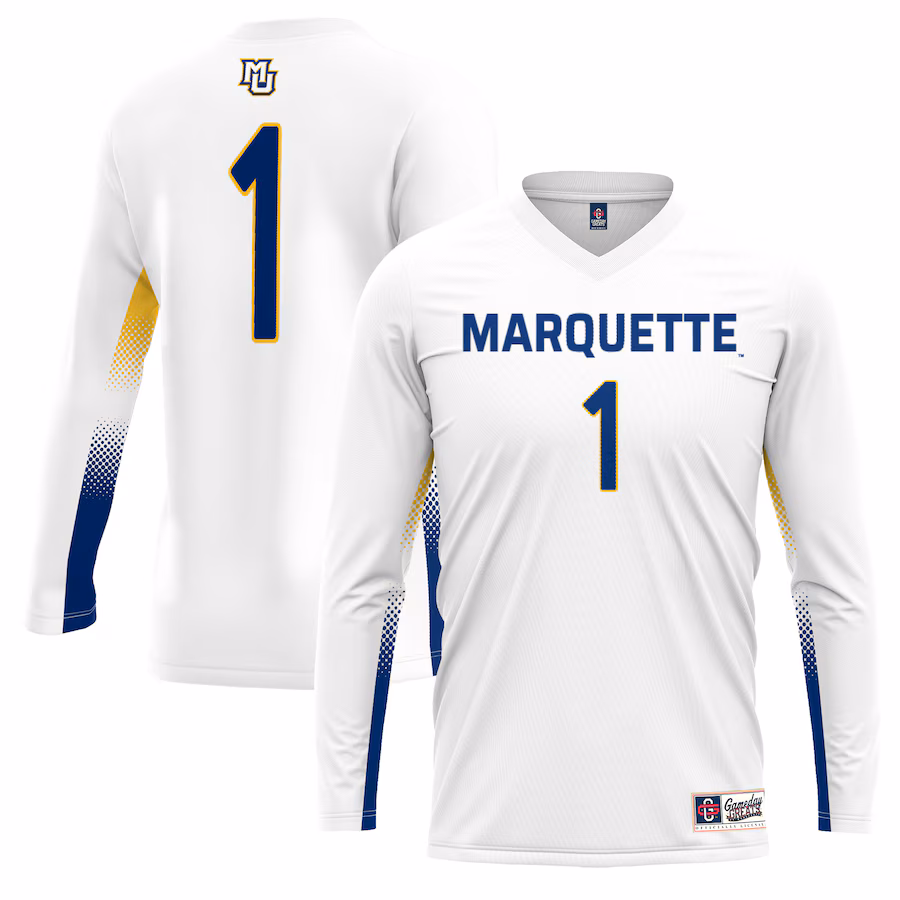 #1 Marquette Golden Eagles GameDay Greats Unisex Lightweight Volleyball Jersey - White - ujerseystore