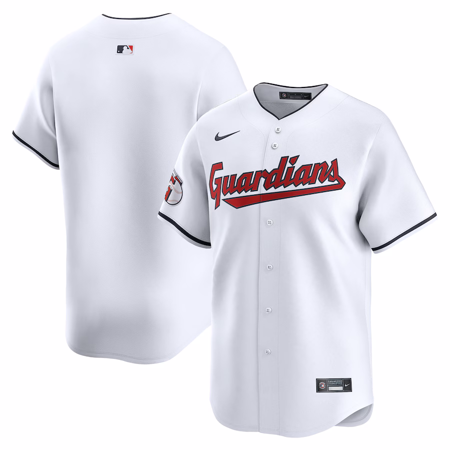 Men's Cleveland Guardians Nike White Home Limited Jersey - ujerseystore