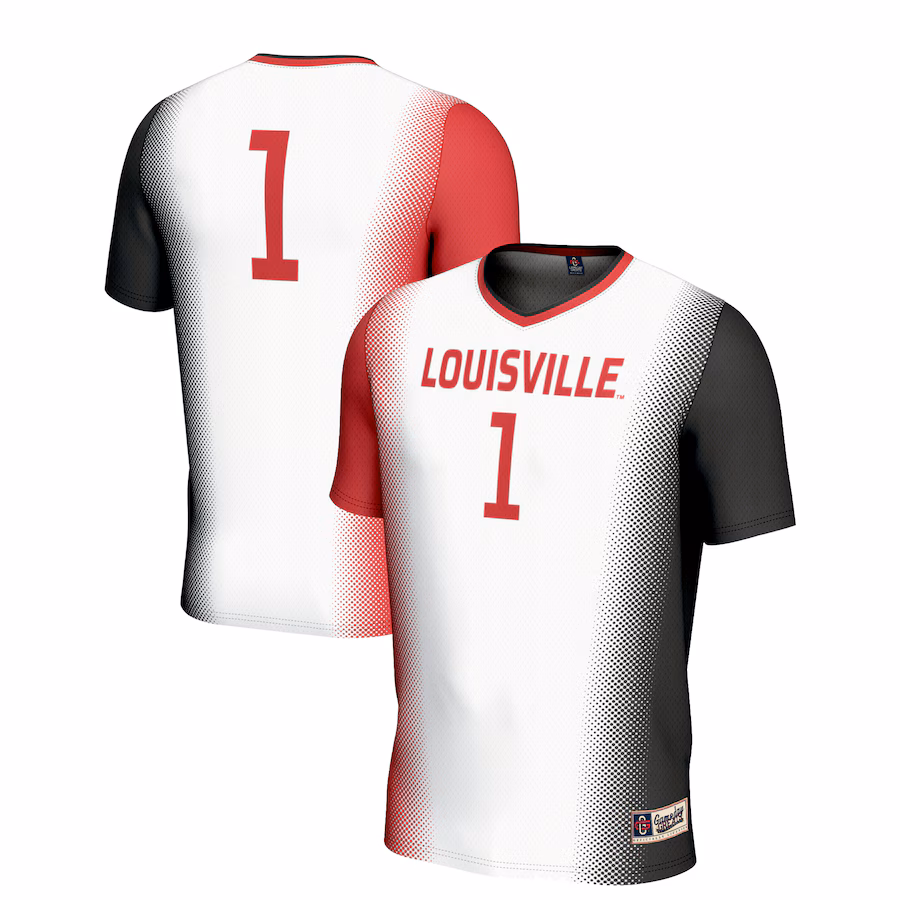 Youth GameDay Greats White #1 Louisville Cardinals  Lightweight Women's Soccer Jersey - ujerseystore
