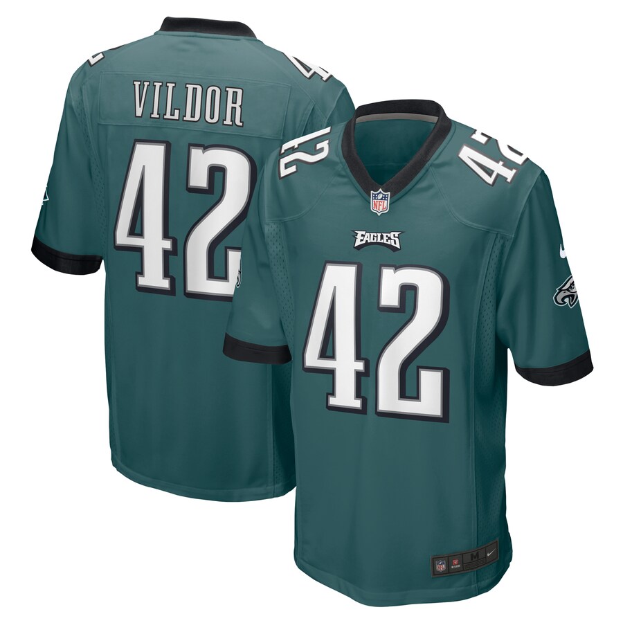 Men's Philadelphia Eagles Kindle Vildor Nike Midnight Green  Game Jersey - ujerseystore