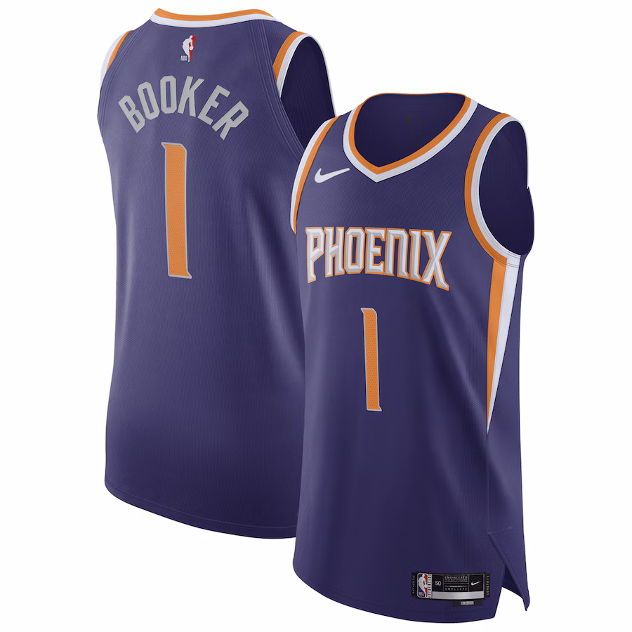 Men's Phoenix Suns Devin Booker Nike Purple Authentic Jersey - Icon Edition - ujerseystore
