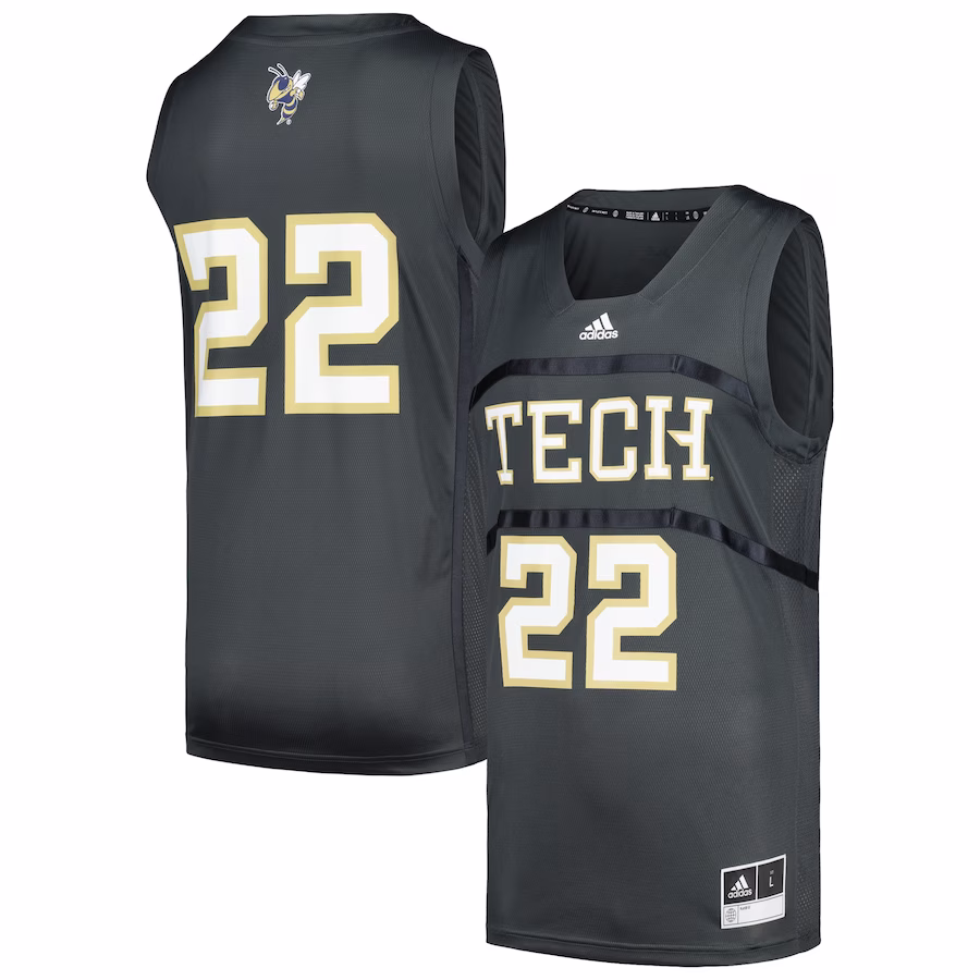 #22 Georgia Tech Yellow Jackets adidas Swingman Jersey - Gray - ujerseystore