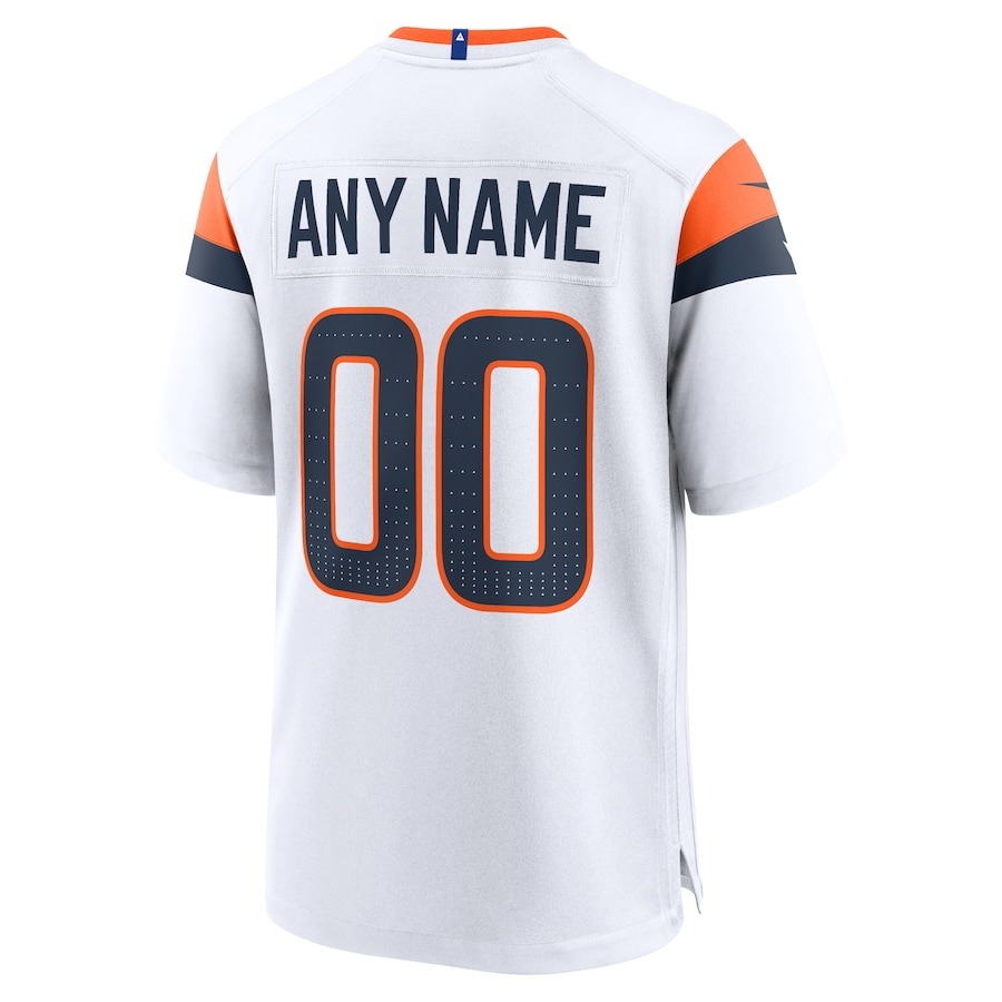 Men's Denver Broncos  Nike White Custom Game Jersey - ujerseystore