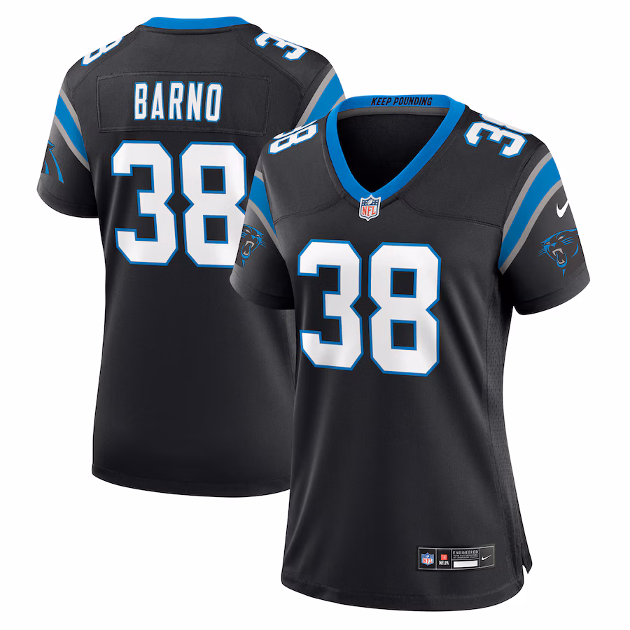 Women's Carolina Panthers Amaré Barno Nike Black Game Jersey - ujerseystore