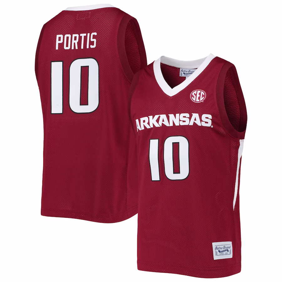 Bobby Portis Arkansas Razorbacks Original Retro Brand Alumni Commemorative Replica Basketball Jersey - Cardinal - ujerseystore