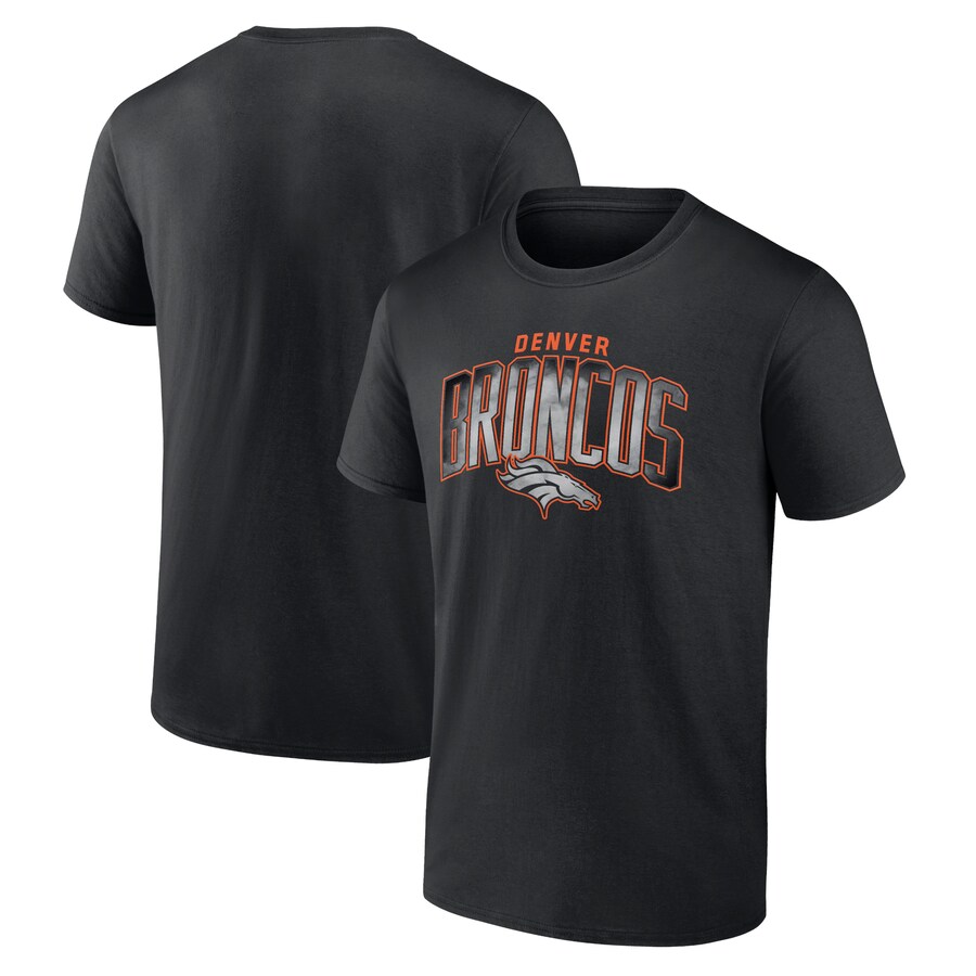 Men's Denver Broncos Black Smoke Arch T-Shirt - ujerseystore
