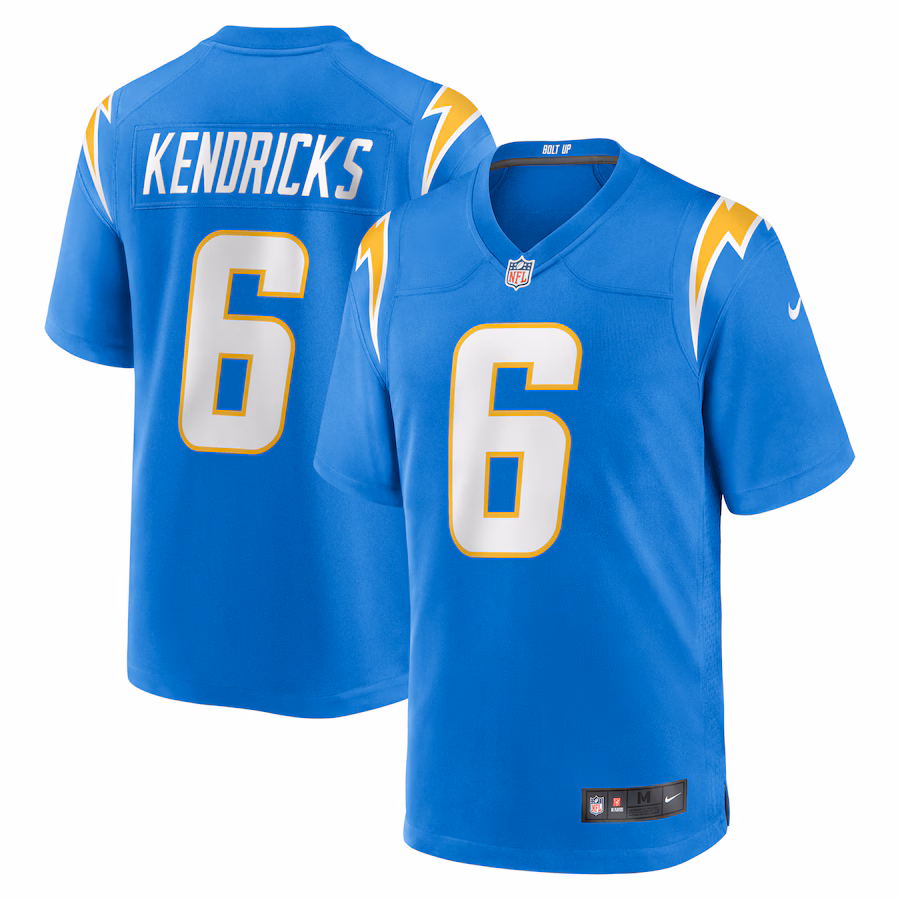 Men's Los Angeles Chargers Eric Kendricks Nike Powder Blue Game Player Jersey - ujerseystore