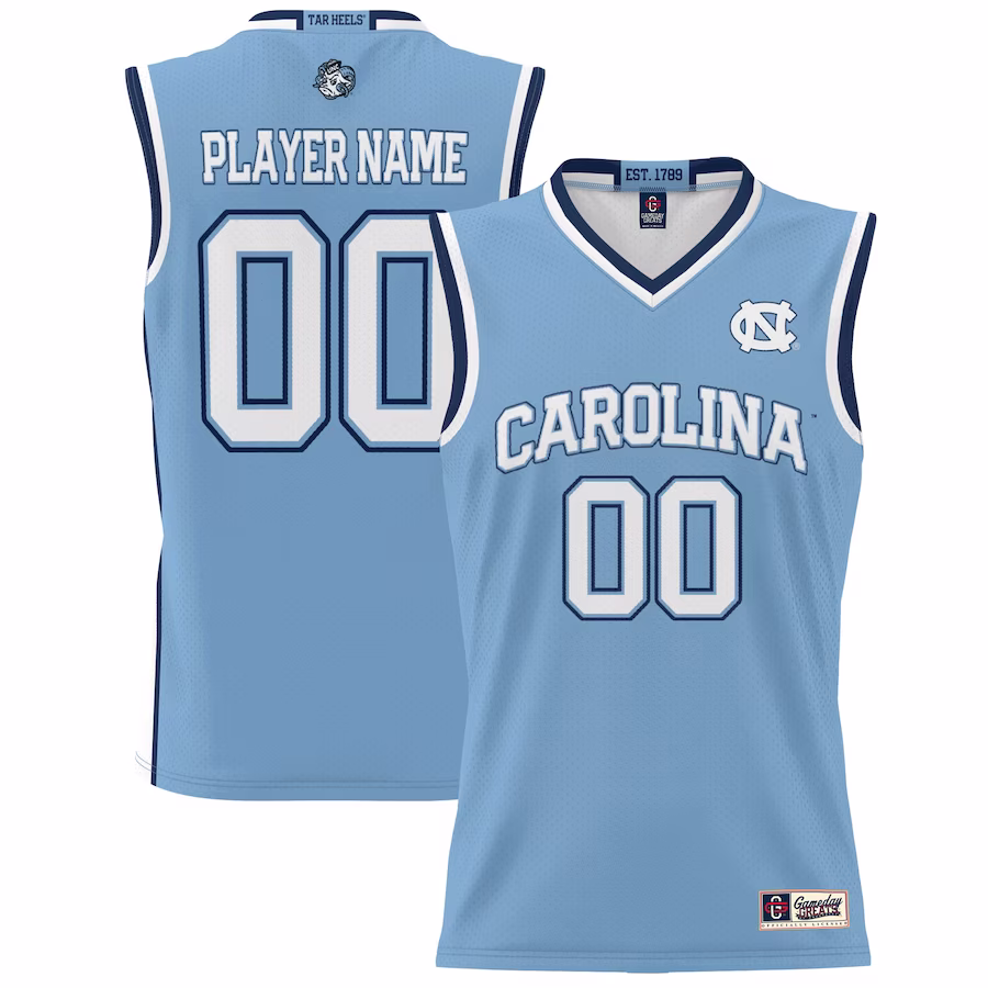 North Carolina Tar Heels GameDay Greats Unisex NIL Pick-A-Player Lightweight Women's Basketball Jersey - Carolina Blue - ujerseystore