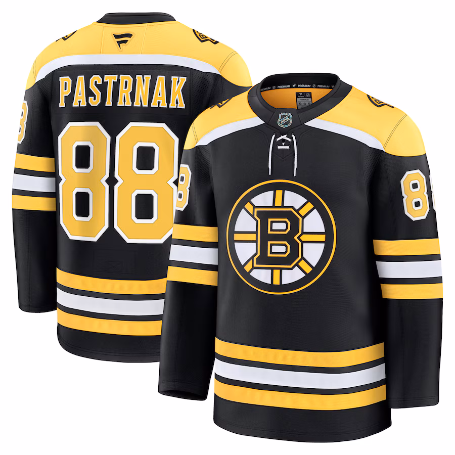 Men's Boston Bruins David Pastrnak Fanatics Black Home Premium Jersey - ujerseystore
