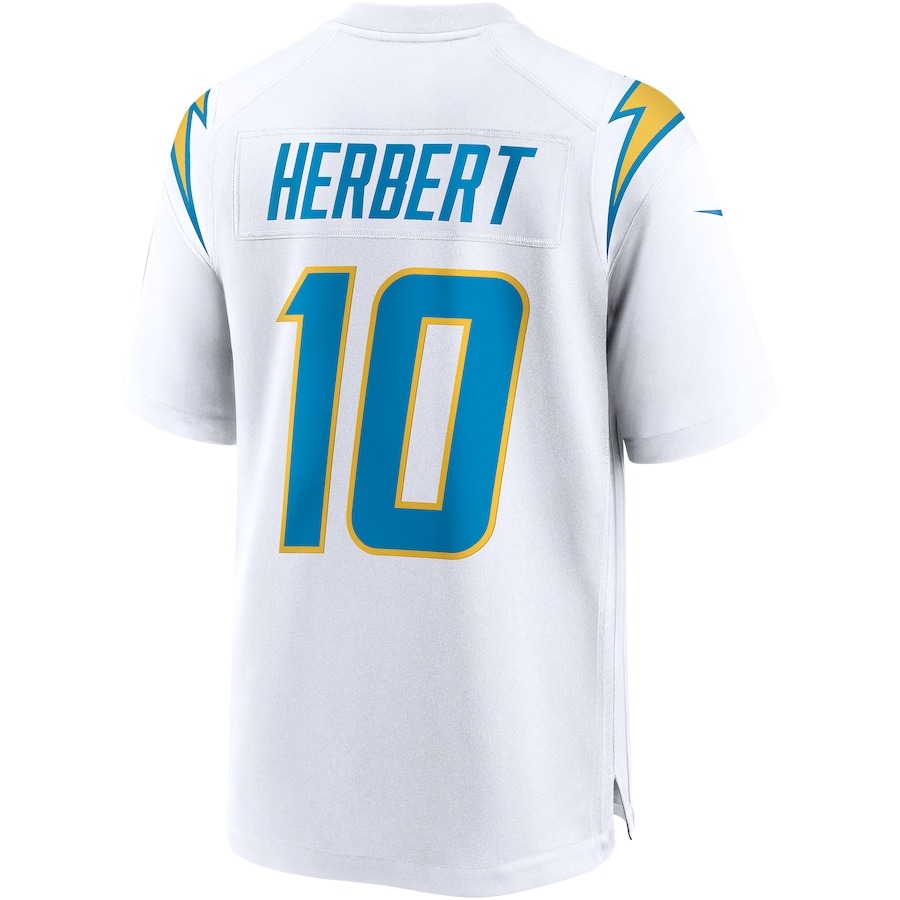 Men's Los Angeles Chargers Justin Herbert Nike White Game Jersey - ujerseystore