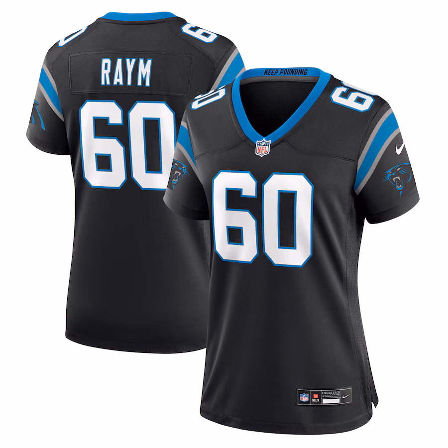 Women's Carolina Panthers Andrew Raym Nike Black Game Jersey - ujerseystore