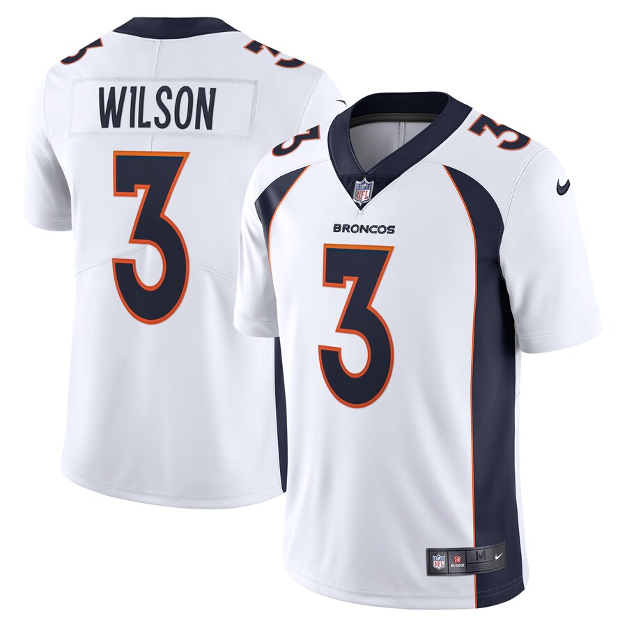 Men's Denver Broncos Russell Wilson Nike White Team Vapor Limited Jersey - ujerseystore