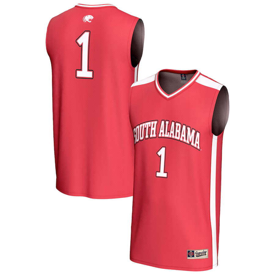 Unisex GameDay Greats #1 Red South Alabama Jaguars Lightweight Collegiate Basketball Fashion Jersey - ujerseystore