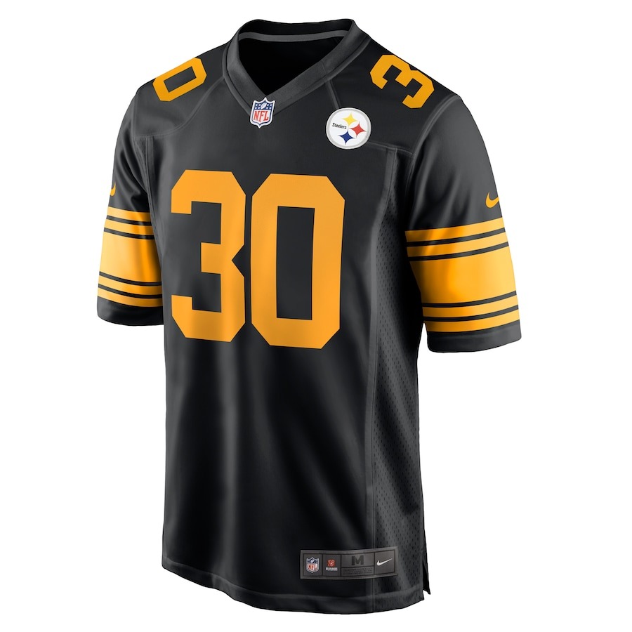 Men's Pittsburgh Steelers Jaylen Warren Nike  Black Alternate Game Jersey - ujerseystore