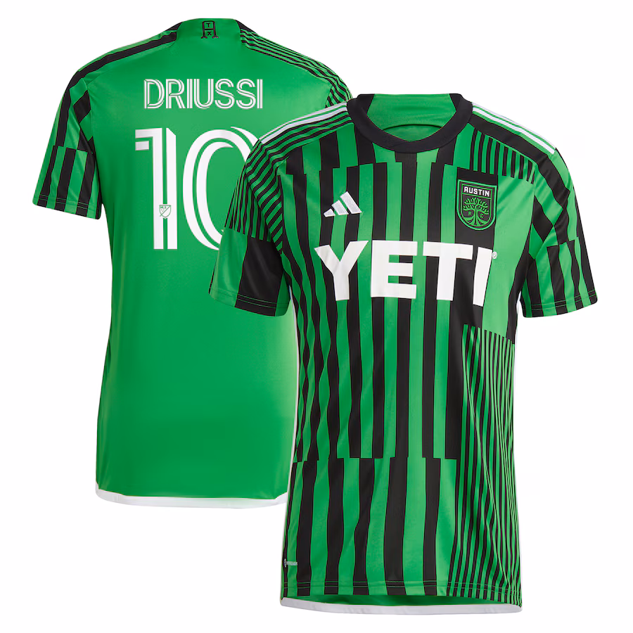 Men's Austin FC Sebastián Driussi adidas Green 2023 Las Voces Kit Replica Jersey - ujerseystore