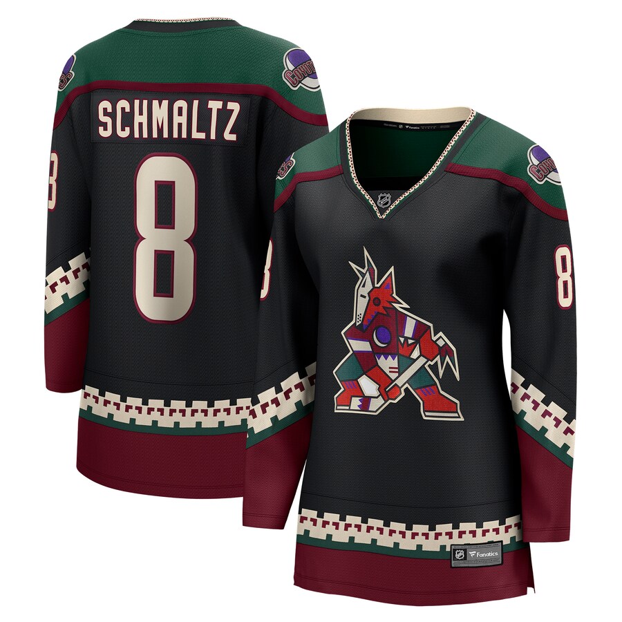 Women's Arizona Coyotes Nick Schmaltz Fanatics Branded Black Home Breakaway Player Jersey - ujerseystore