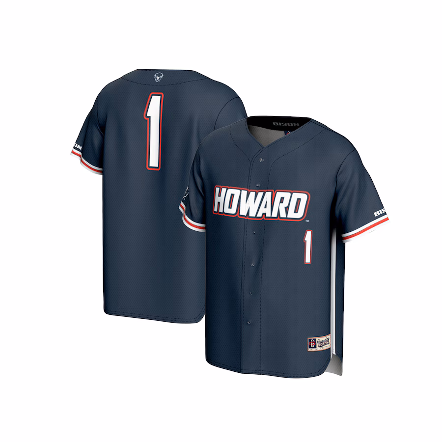 Youth GameDay Greats  Navy #1 Howard Bison Lightweight Baseball Fashion Jersey - ujerseystore