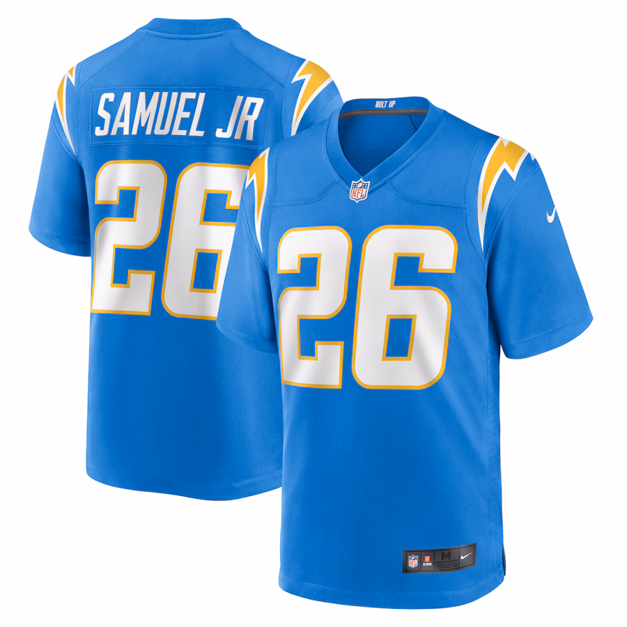 Men's Los Angeles Chargers Asante Samuel Jr. Nike Powder Blue Game Player Jersey - ujerseystore