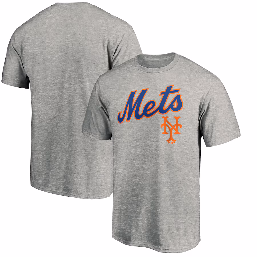 Men's New York Mets Heather Gray Team Wahconah T-Shirt - ujerseystore