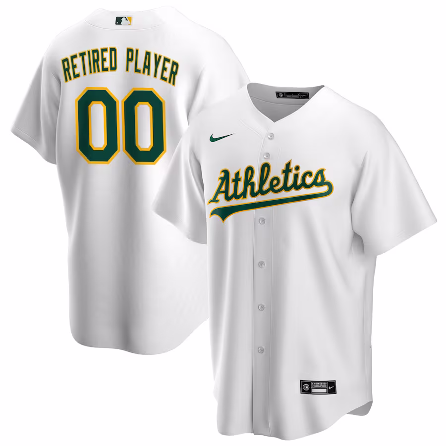 Men's Oakland Athletics Nike White Home Pick-A-Player Retired Roster Replica Jersey - ujerseystore