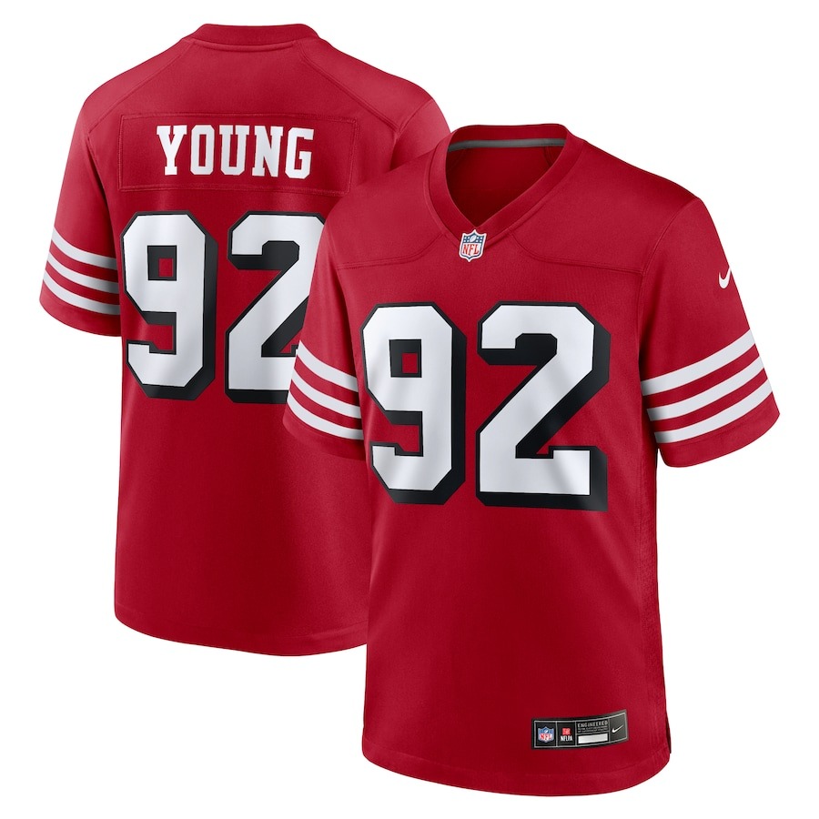 Men's San Francisco 49ers Chase Young Nike Scarlet Alternate Game Jersey - ujerseystore