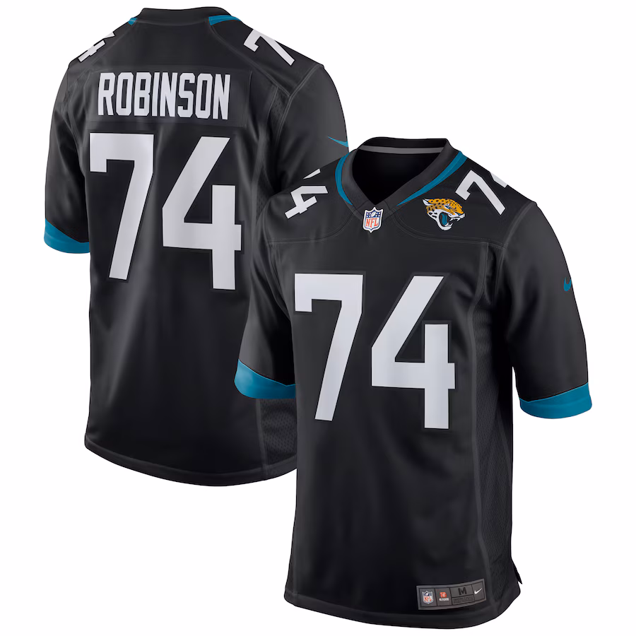Men's Jacksonville Jaguars Cam Robinson Nike Black Game Jersey - ujerseystore