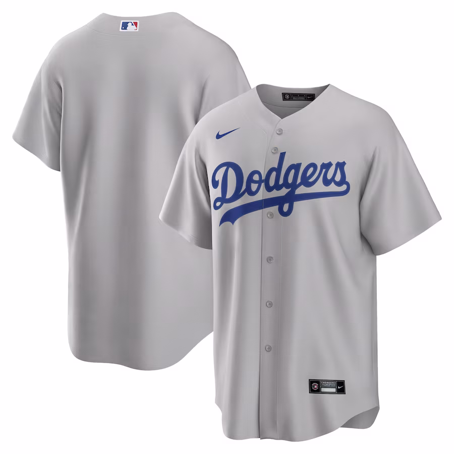 Men's Los Angeles Dodgers Nike Gray Alternate Replica Team Jersey - ujerseystore