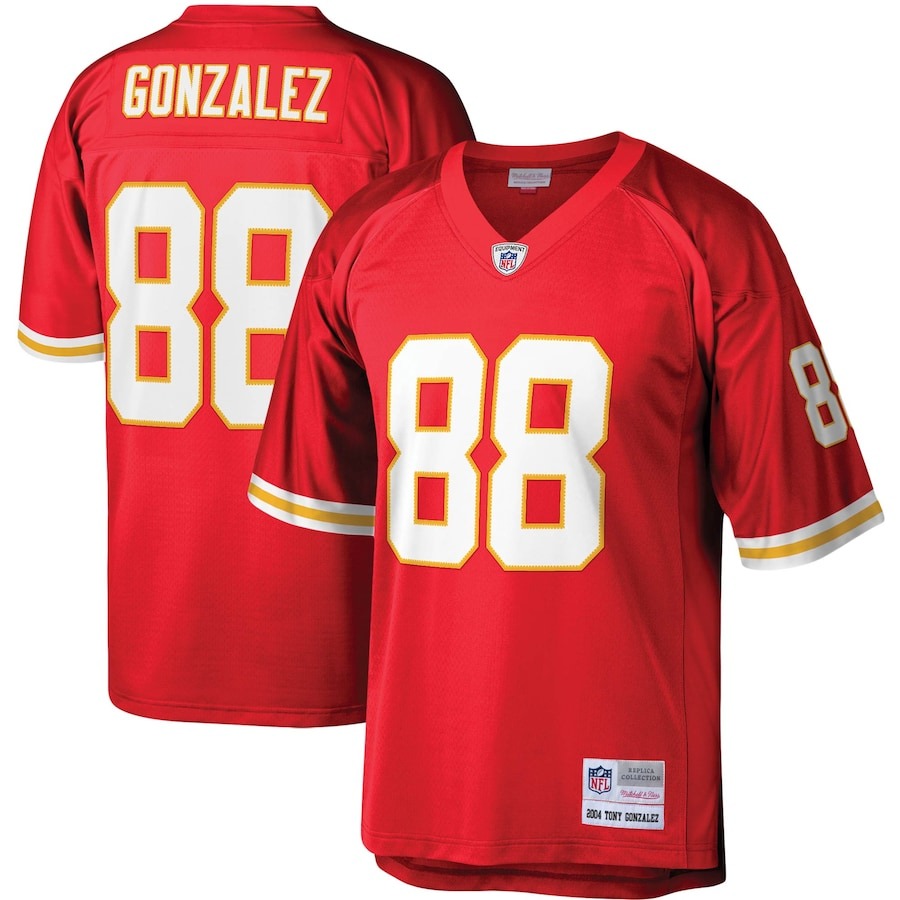 Men's Kansas City Chiefs Tony Gonzalez Mitchell & Ness Red Legacy Replica Jersey - ujerseystore