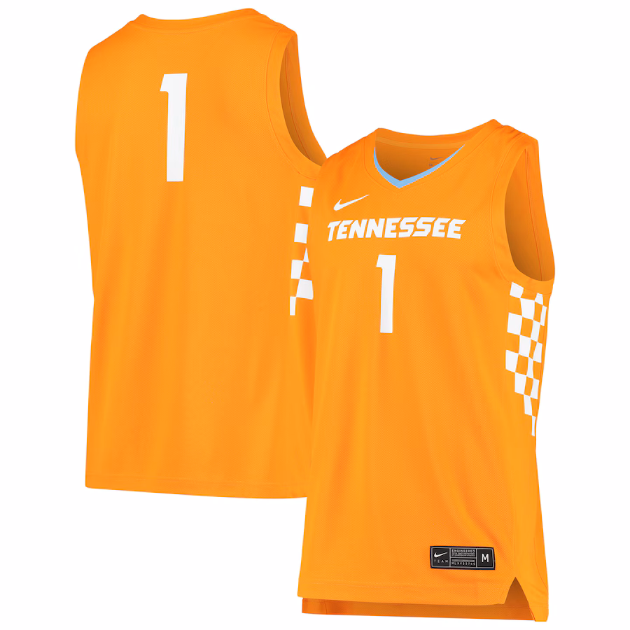 Unisex Nike #1 Tennessee Orange Tennessee Volunteers Replica Basketball Jersey - ujerseystore