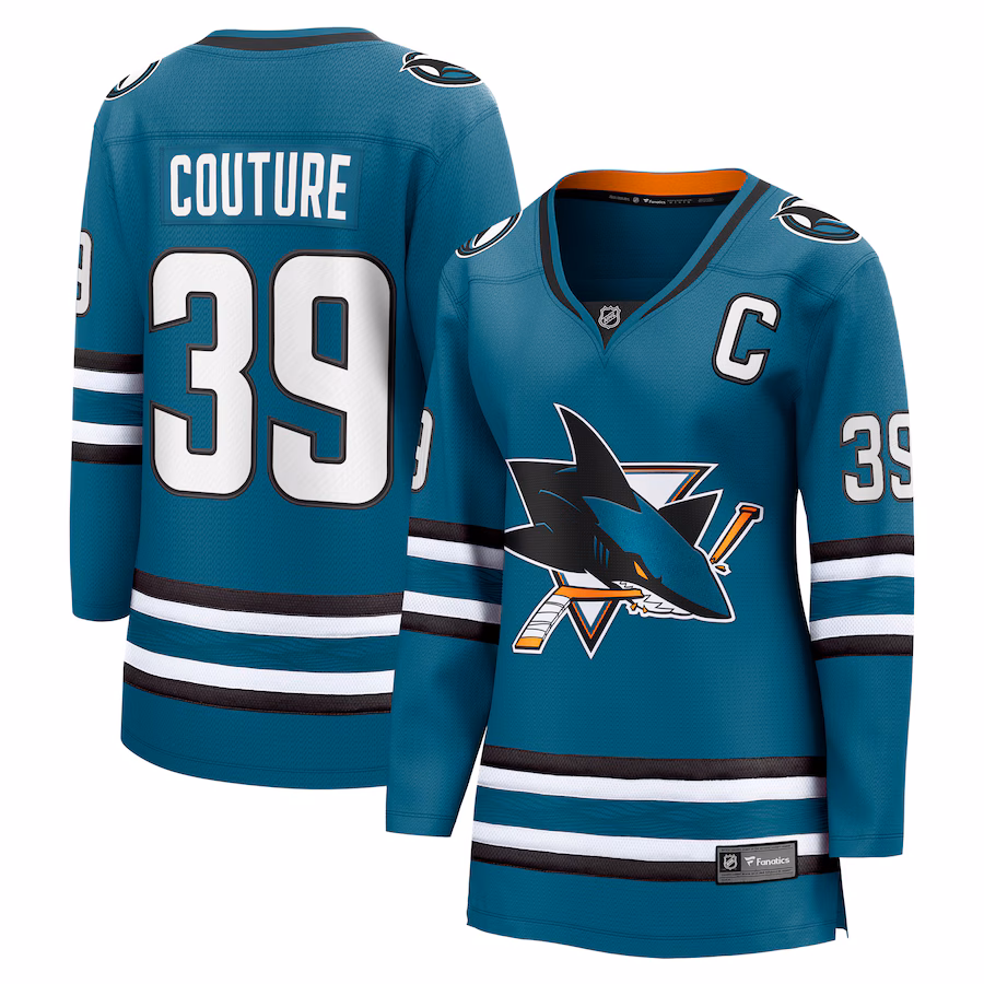 Women's San Jose Sharks Logan Couture Fanatics Teal Home Breakaway Player Jersey - ujerseystore