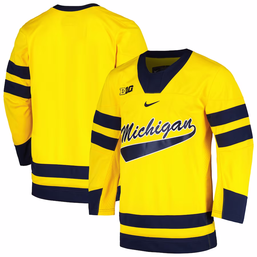 Michigan Wolverines Nike Replica Jersey - Maize - ujerseystore