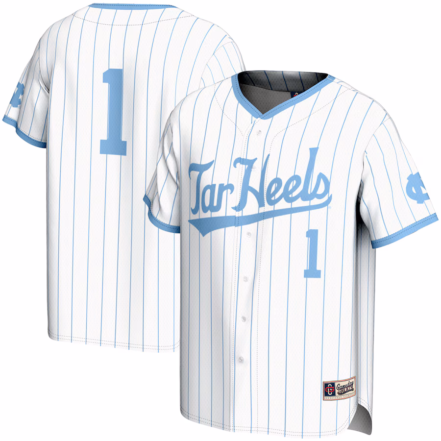 Youth GameDay Greats #1 White North Carolina Tar Heels Lightweight Baseball Jersey - ujerseystore