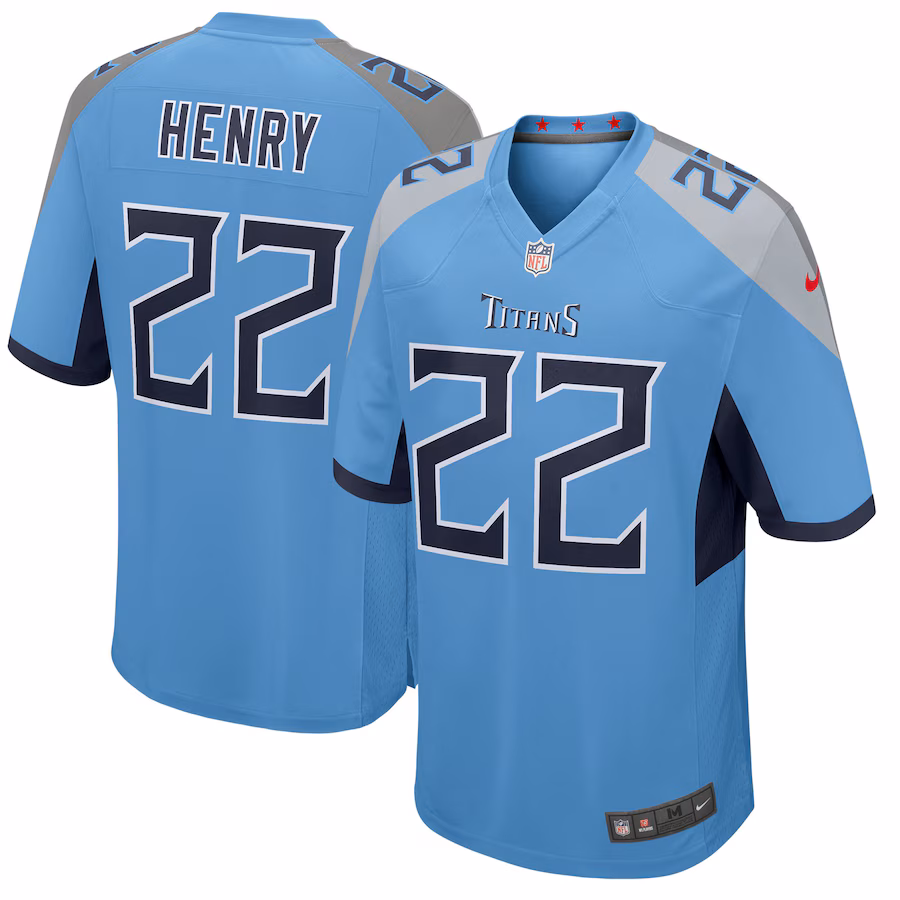 Youth Tennessee Titans Derrick Henry Nike Light Blue Game Jersey - ujerseystore