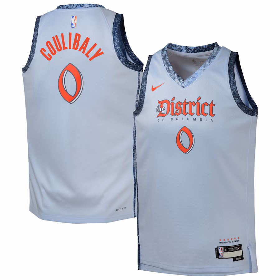 Youth Washington Wizards Bilal Coulibaly Nike Light Blue 2024/25 Swingman Player Jersey - City Edition - ujerseystore