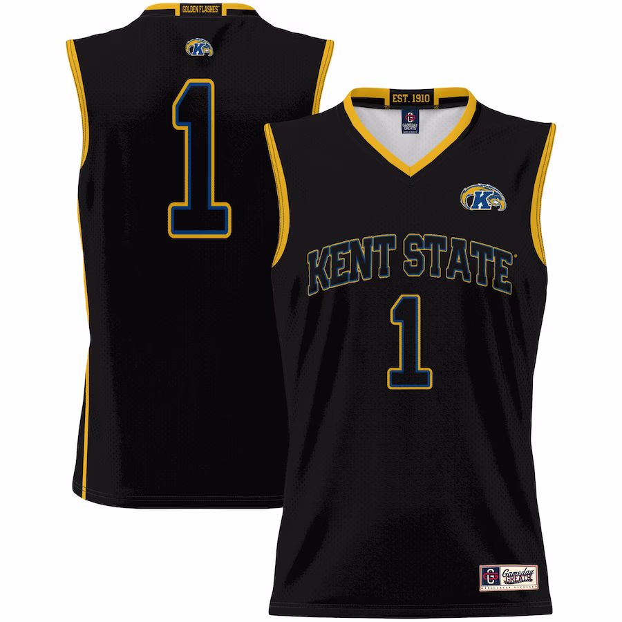 Kent State Golden Flashes GameDay Greats Unisex  #1 Basketball Jersey -  Black - ujerseystore