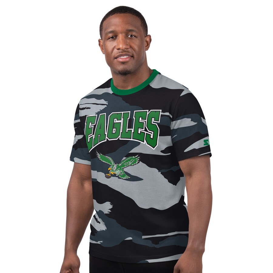 Men's Philadelphia Eagles Starter Camo/Gray Thursday Night Gridiron Classics Vintage Logo T-Shirt - ujerseystore