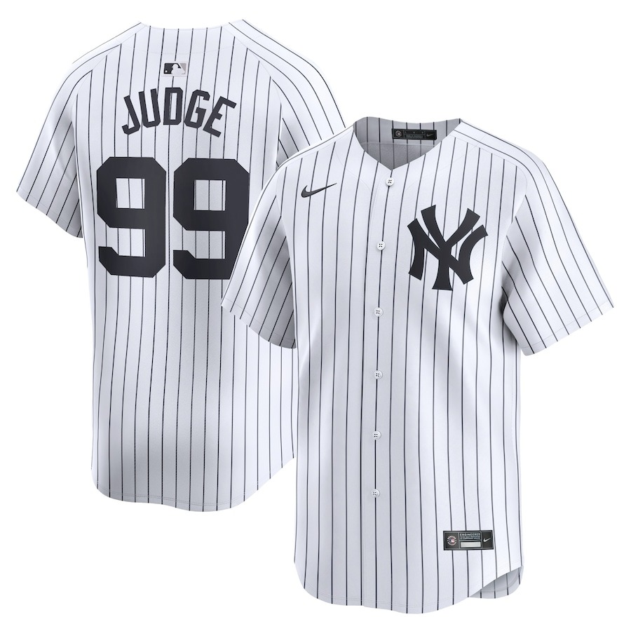 Men's New York Yankees Aaron Judge Nike White Home Limited Player Jersey - ujerseystore