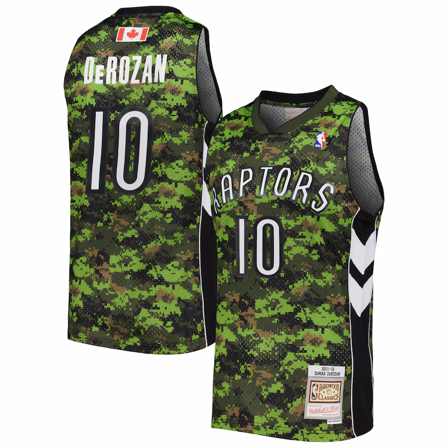Men's Toronto Raptors DeMar DeRozan Mitchell & Ness Camo 2011/12 Hardwood Classics Swingman Jersey - ujerseystore