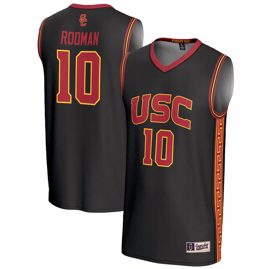 DJ Rodman USC Trojans GameDay Greats Youth  NIL Lightweight Fashion Player Basketball Jersey – Black - ujerseystore