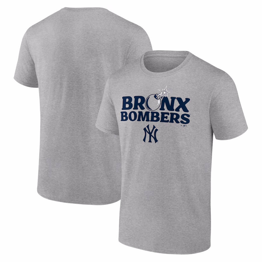 Men's New York Yankees Heather Gray Bronx Bombers T-Shirt - ujerseystore