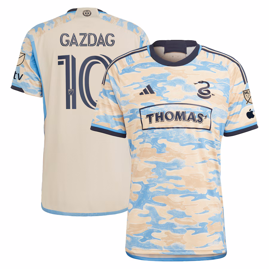 Men's Philadelphia Union Daniel Gazdag adidas Tan 2023 For Philly Authentic Jersey - ujerseystore
