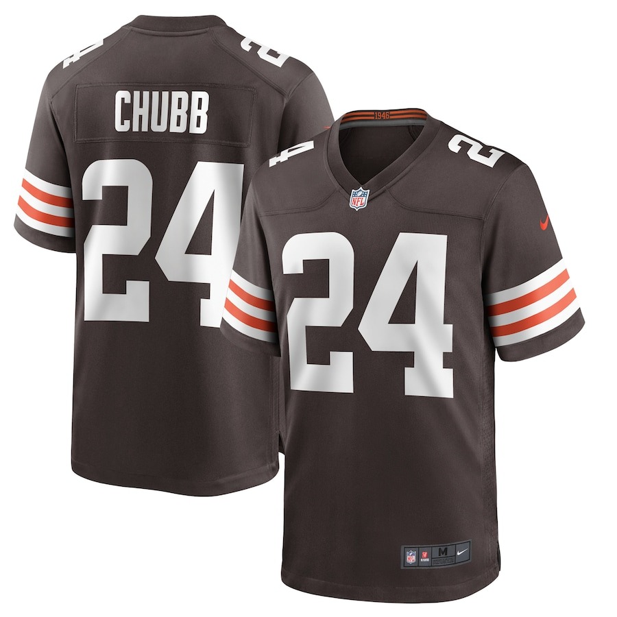 Men's Cleveland Browns Nick Chubb Nike Brown Game Jersey - ujerseystore