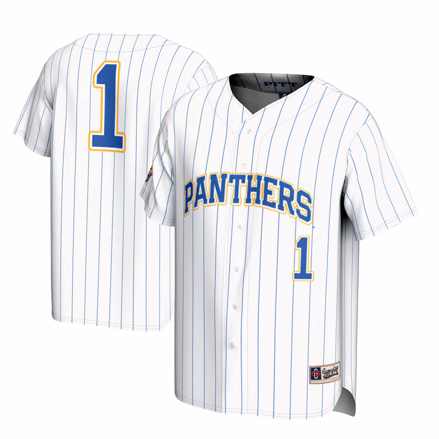 Men's GameDay Greats #1 White Pitt Panthers Lightweight Baseball Jersey - ujerseystore