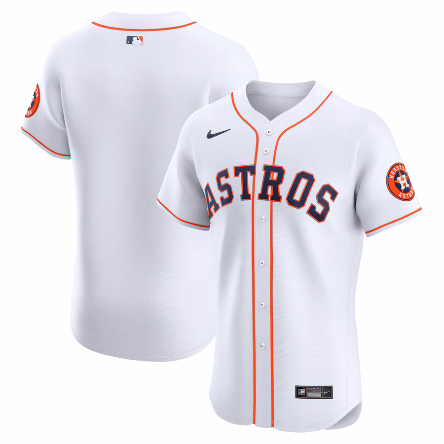 Men's Houston Astros  Nike White Home Vapor Premier Elite Patch Jersey - ujerseystore