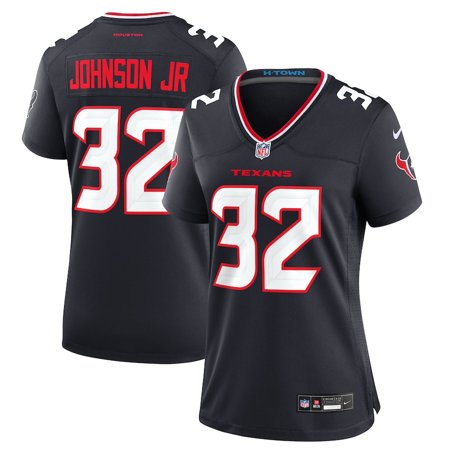 Women's Houston Texans Lonnie Johnson Jr. Nike  Navy Team Game Jersey - ujerseystore