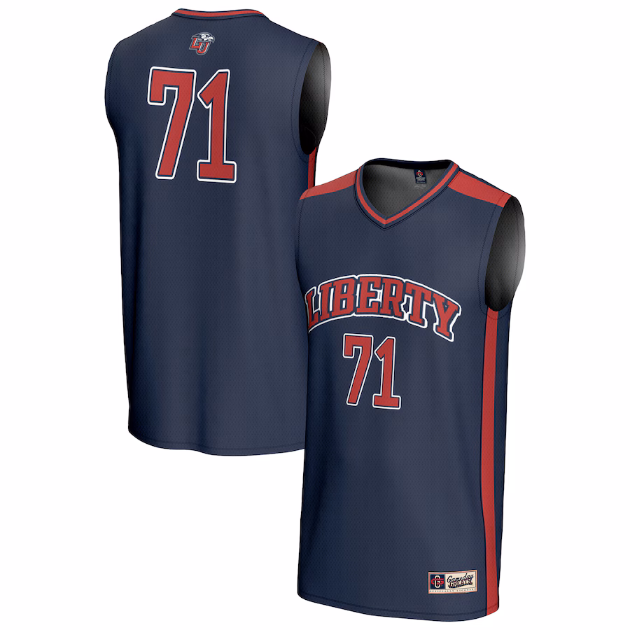 Unisex GameDay Greats #71 Navy Liberty Flames Lightweight Collegiate Basketball Fashion Jersey - ujerseystore
